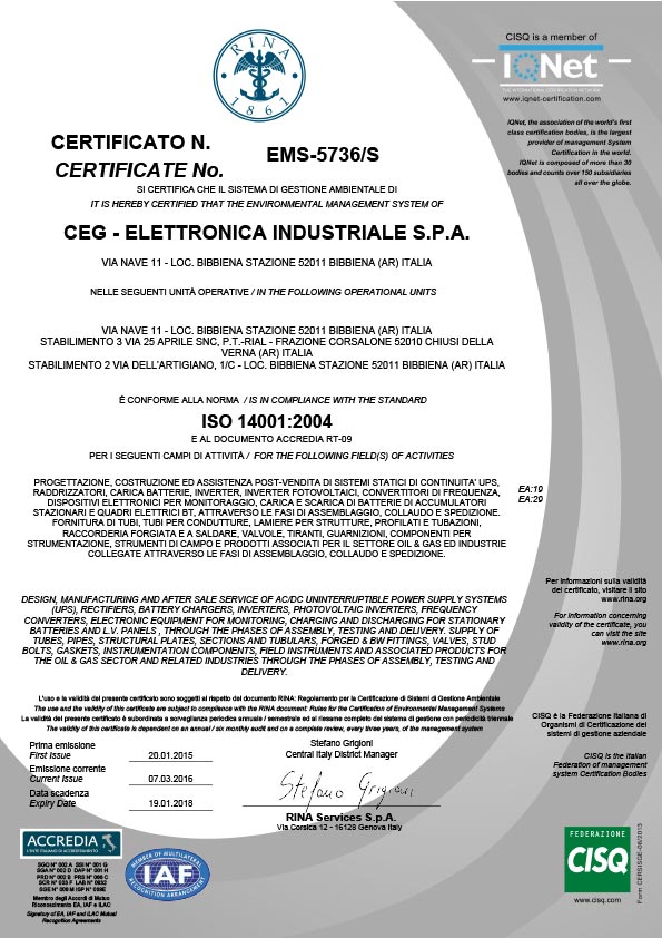 iso 14001 RINA